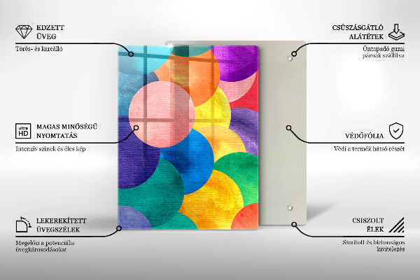 Deska kuchenna szklana Linie geometryczne