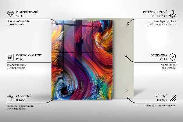 Deska kuchenna szklana Kolorowy marmur