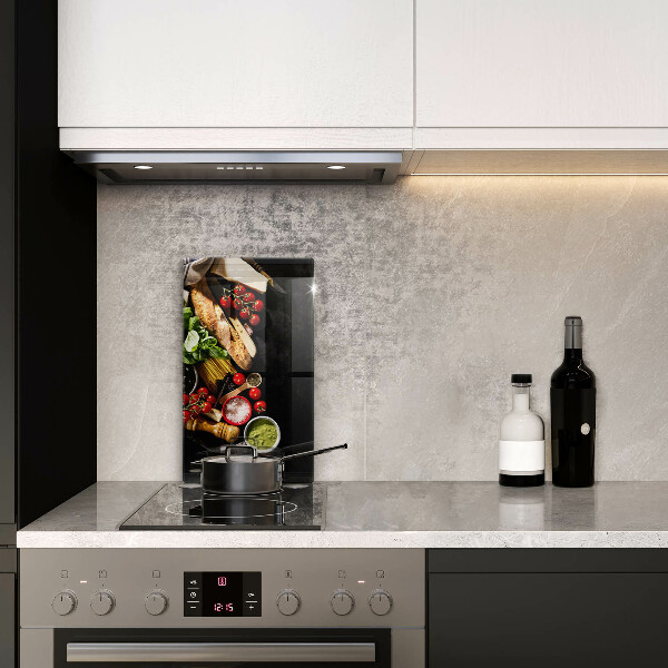 Deska kuchenna szklana Włoskie składniki i przyprawy