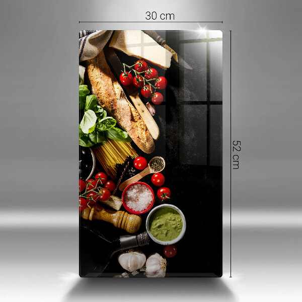 Deska kuchenna szklana Włoskie składniki i przyprawy