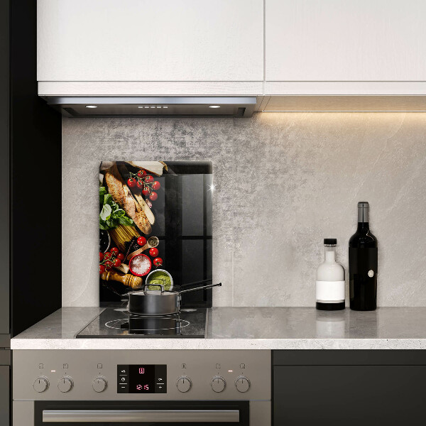 Deska kuchenna szklana Włoskie składniki i przyprawy