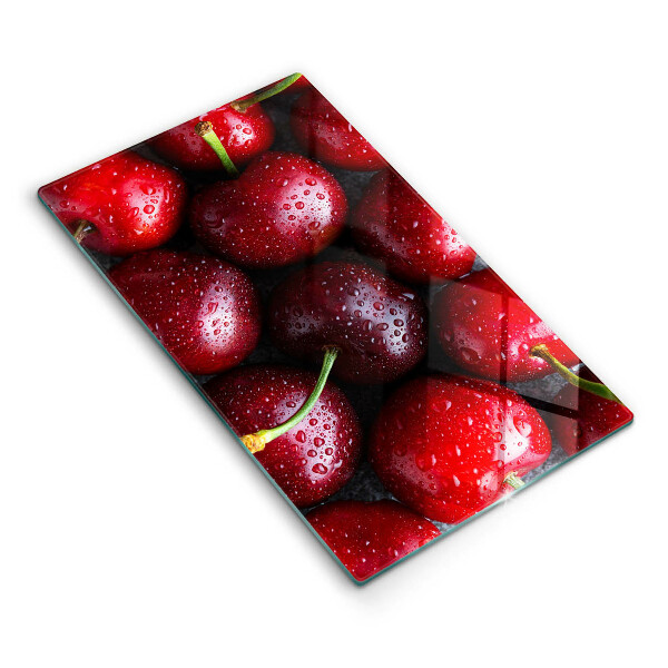 Deska kuchenna szklana Zbliżenie na wiśnie