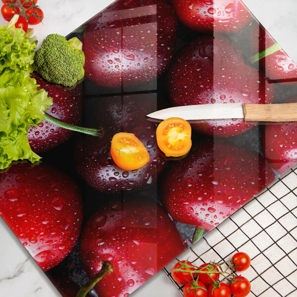 Deska kuchenna szklana Zbliżenie na wiśnie