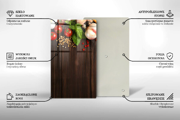 Deska kuchenna szklana Warzywa na stole