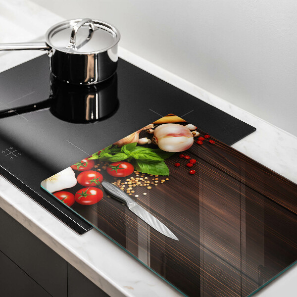 Deska kuchenna szklana Warzywa na stole