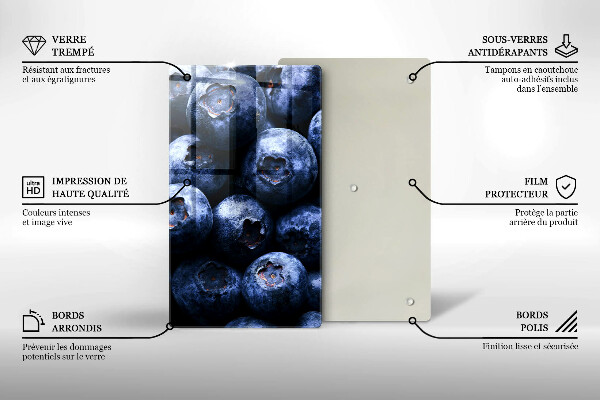 Deska kuchenna szklana Zbliżenie na jagody