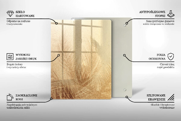 Deska kuchenna szklana Orzechy na białym tle