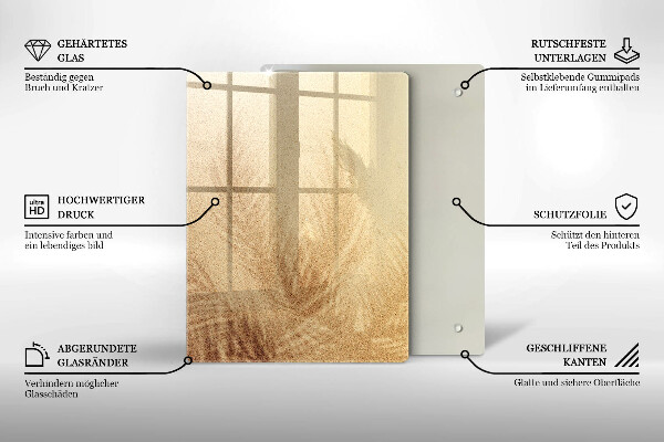 Deska kuchenna szklana Orzechy na białym tle