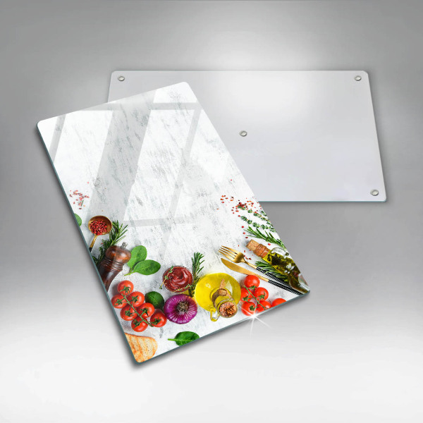 Deska kuchenna szklana Warzywa i przyprawy