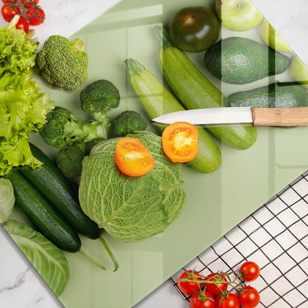 Deska kuchenna szklana Zielone owoce i warzywa