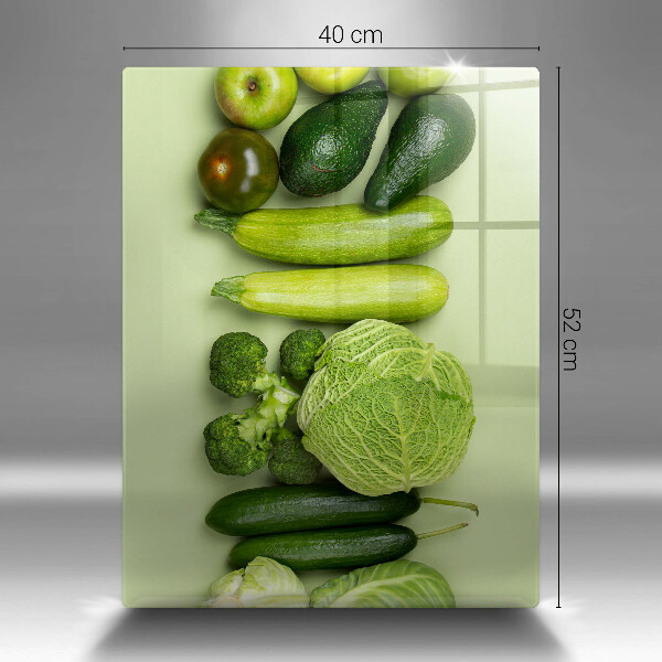 Deska kuchenna szklana Zielone owoce i warzywa