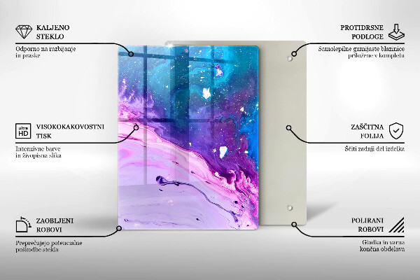 Deska kuchenna szklana Zielone owoce i warzywa