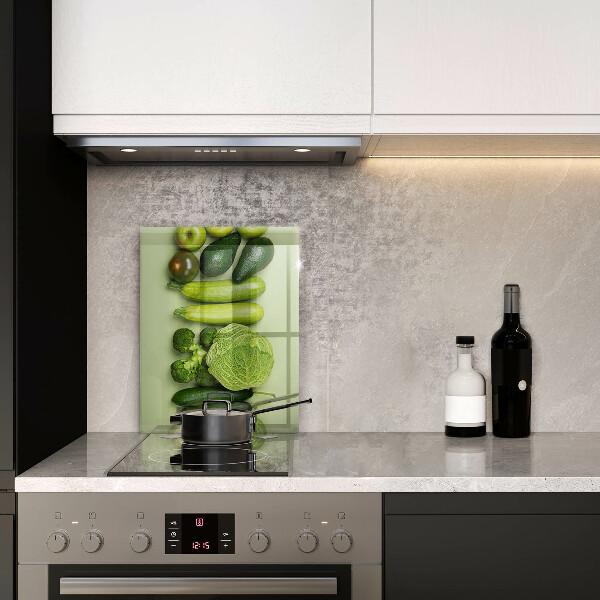 Deska kuchenna szklana Zielone owoce i warzywa