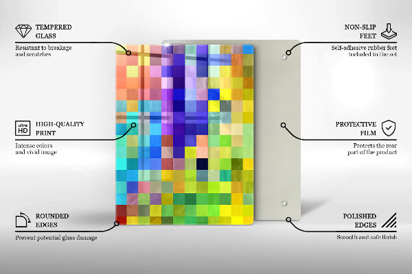 Deska kuchenna szklana Ilustracja liści monstery