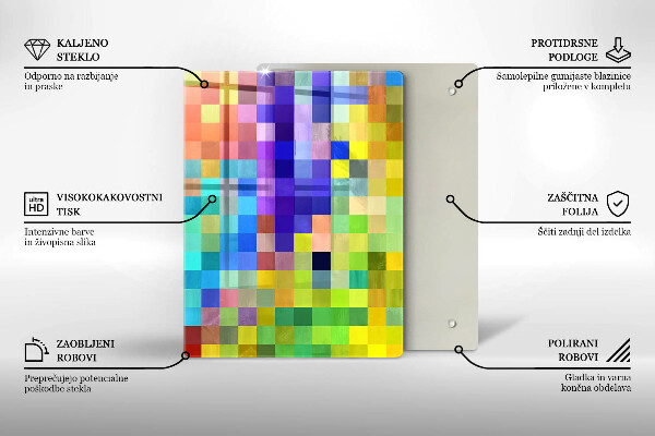 Deska kuchenna szklana Ilustracja liści monstery