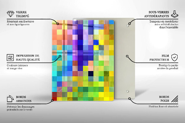 Deska kuchenna szklana Ilustracja liści monstery
