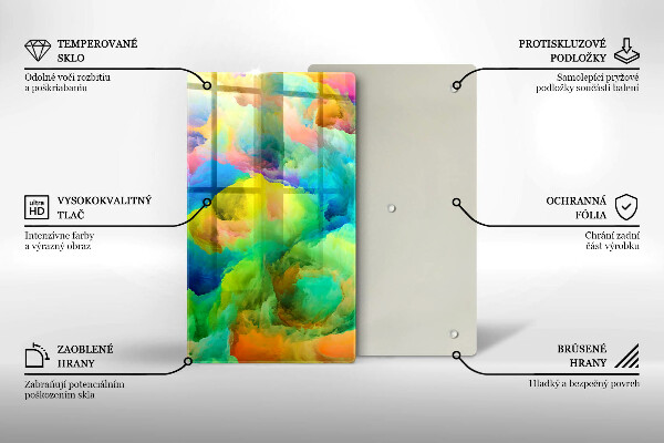 Deska kuchenna szklana Barwna abstrakcja