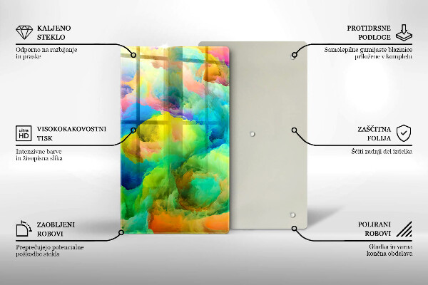 Deska kuchenna szklana Barwna abstrakcja