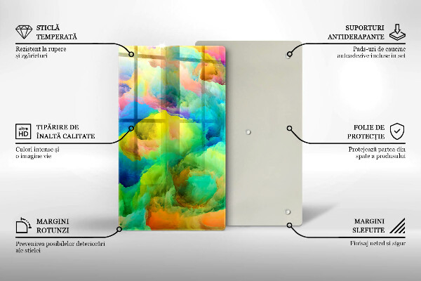 Deska kuchenna szklana Barwna abstrakcja