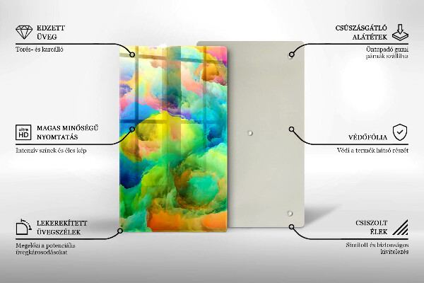 Deska kuchenna szklana Barwna abstrakcja