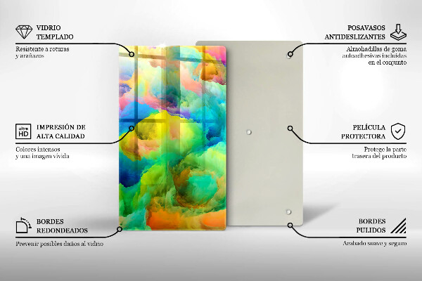 Deska kuchenna szklana Barwna abstrakcja