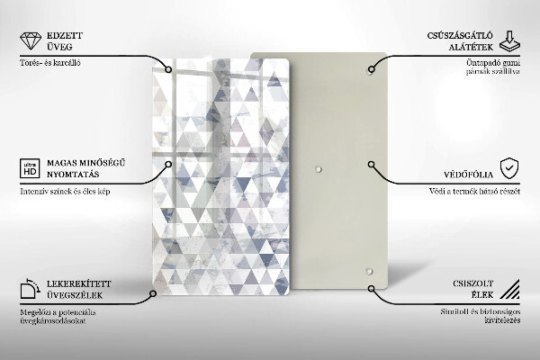 Deska kuchenna szklana Wzór trójkąty
