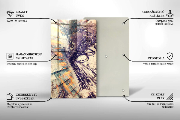 Deska kuchenna szklana Nowoczesna kompozycja