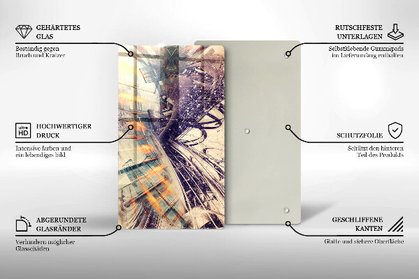 Deska kuchenna szklana Nowoczesna kompozycja