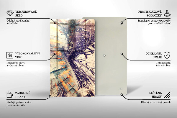 Deska kuchenna szklana Nowoczesna kompozycja