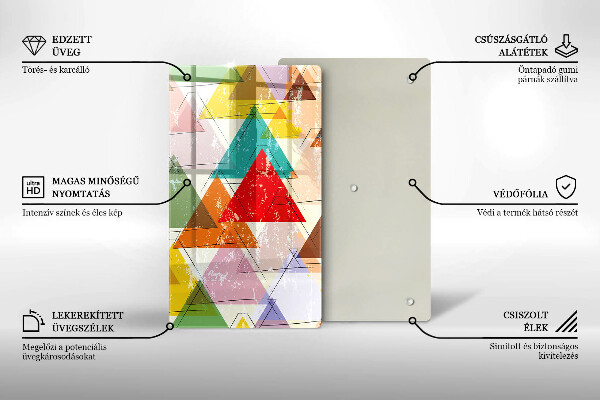 Deska kuchenna szklana Malowane trójkąty