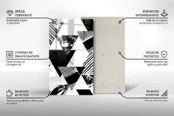 Deska kuchenna szklana Geometryczne trójkąty