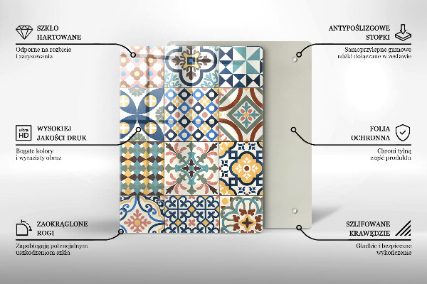 Deska kuchenna szklana Delikatny biały marmur