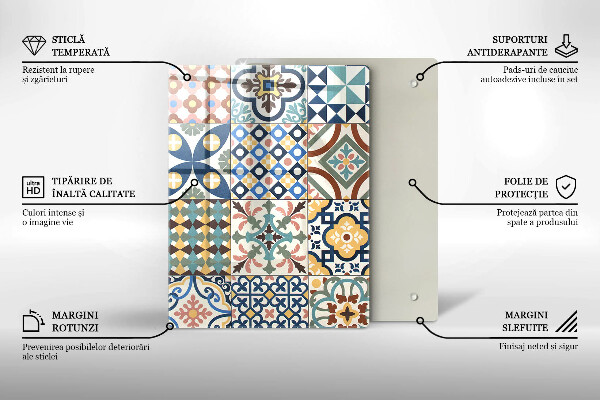 Deska kuchenna szklana Delikatny biały marmur