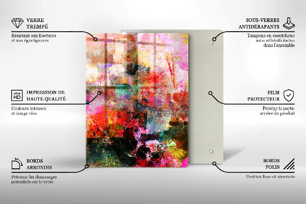 Deska kuchenna szklana Korki wina wzór