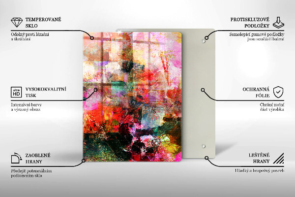 Deska kuchenna szklana Korki wina wzór