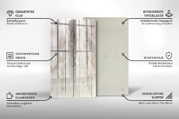 Deska kuchenna szklana Stare deski drewno