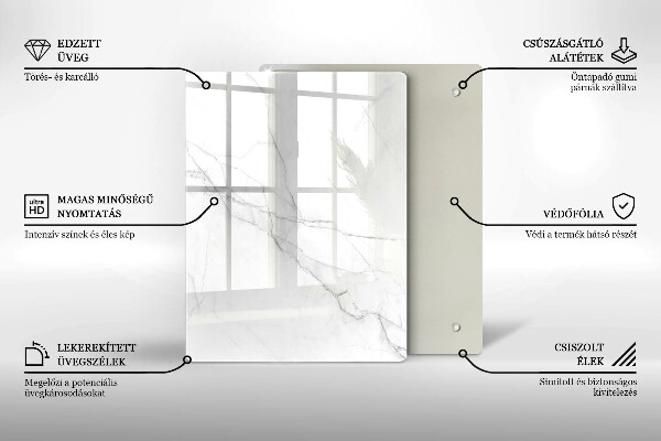 Deska kuchenna szklana Pastelowy marmur
