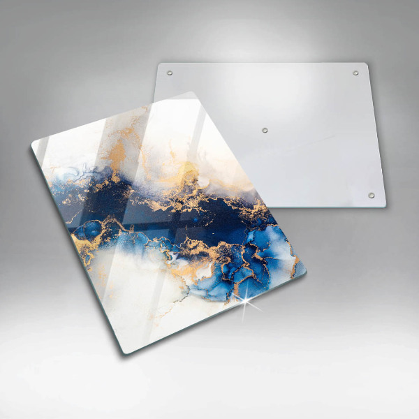 Deska kuchenna szklana Abstrakcja z błękitem