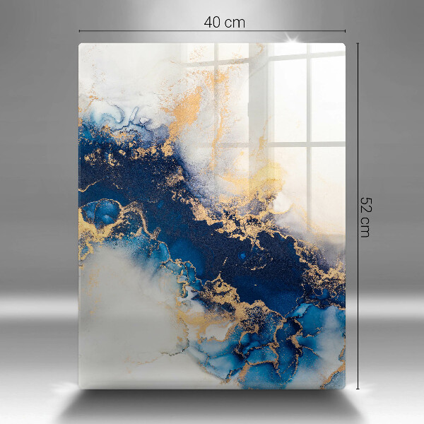 Deska kuchenna szklana Abstrakcja z błękitem