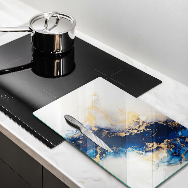 Deska kuchenna szklana Abstrakcja z błękitem