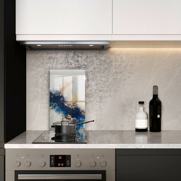 Deska kuchenna szklana Abstrakcja z błękitem