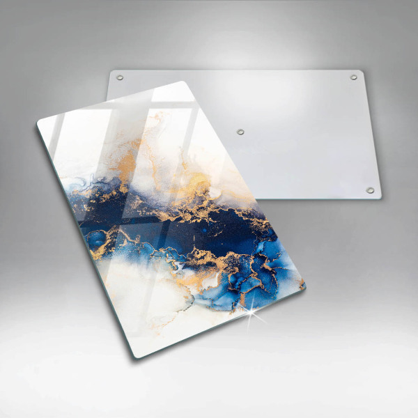 Deska kuchenna szklana Abstrakcja z błękitem