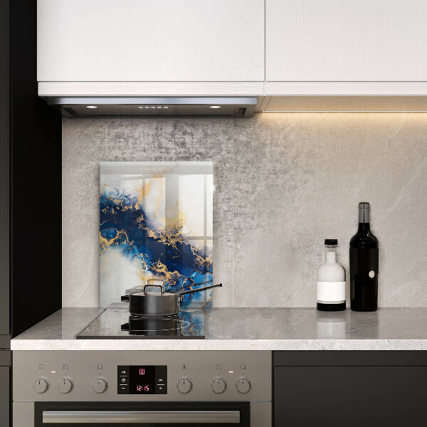 Deska kuchenna szklana Abstrakcja z błękitem