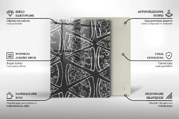 Deska kuchenna szklana Elegancka abstrakcja