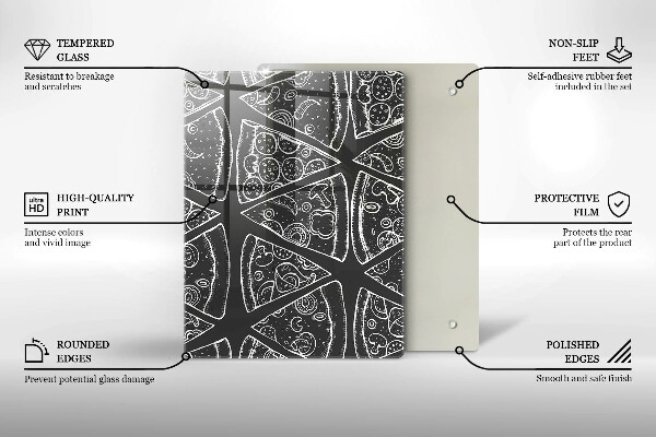 Deska kuchenna szklana Elegancka abstrakcja