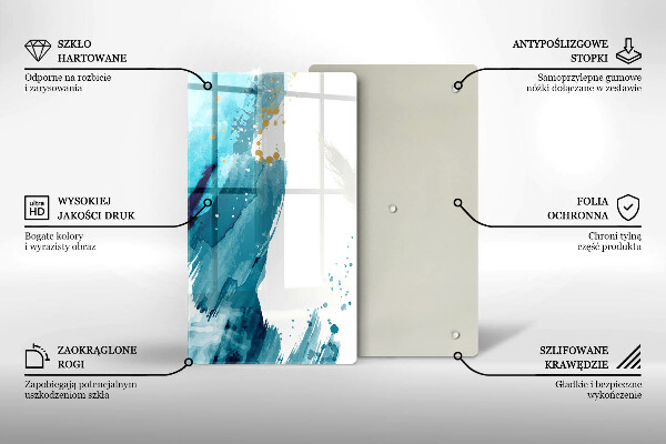 Deska kuchenna szklana Niebieskie plamy