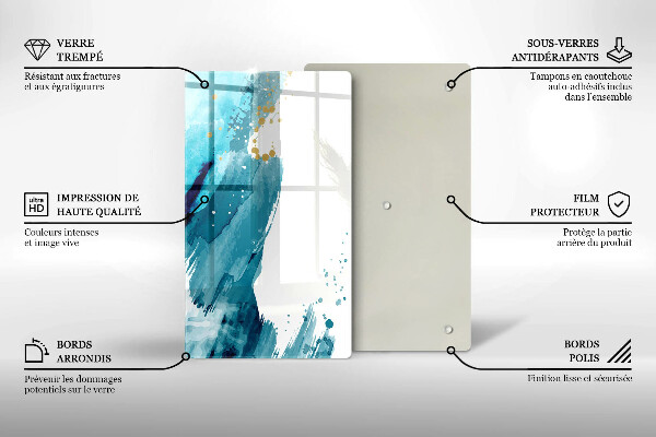 Deska kuchenna szklana Niebieskie plamy