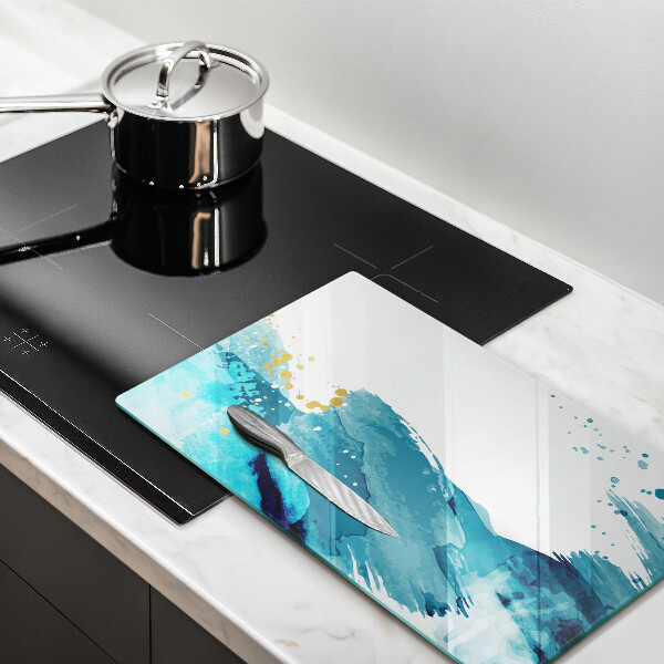 Deska kuchenna szklana Niebieskie plamy