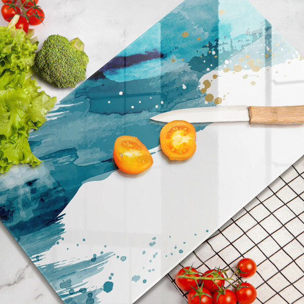 Deska kuchenna szklana Niebieskie plamy