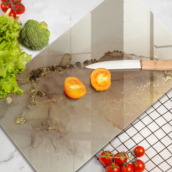 Deska kuchenna szklana Abstrakcja złoto